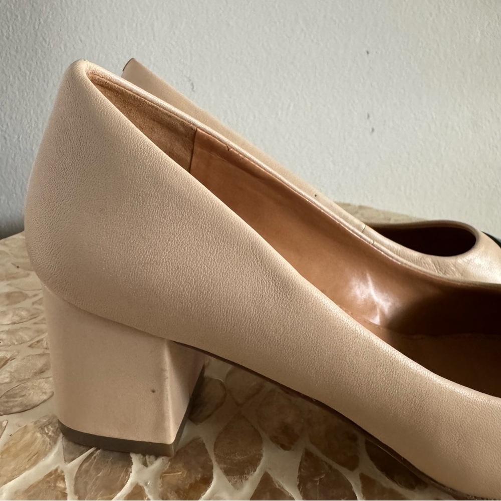J.Crew Bryan Cap Toe Two Tone Block Heel Leather Pumps size 7 - Picture 4 of 8